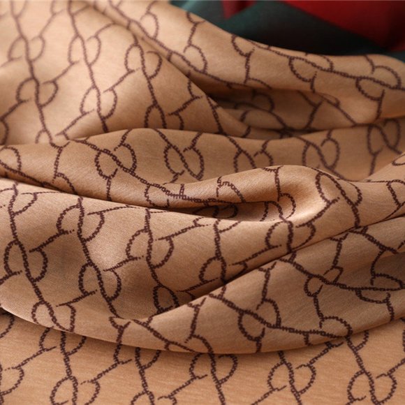 Designer - Inspired Luxury Modern Silk Scarf | Lar - Picture 3 of 4